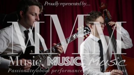 Guitar and double bass duo jazz band juice buckinghamshire for hire